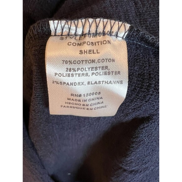 NSR Puff Sleeve Midi Dress Navy Blue Womens S Short Sleeve Cotton Blend NWT - Picture 6 of 7